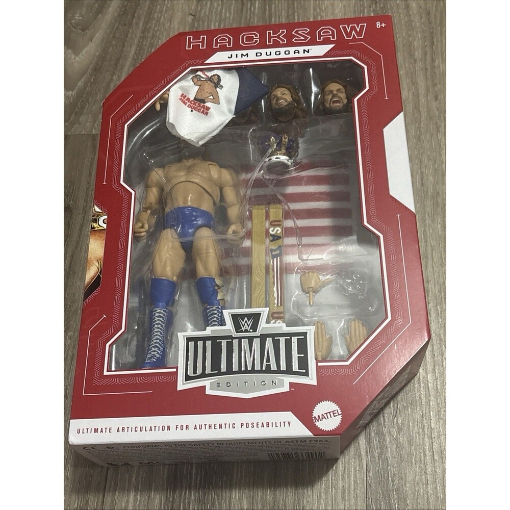 WWE MATTEL ULTIMATE EDITION LEGENDS HACKSAW JIM DUGGAN WRESTLING FIGURE